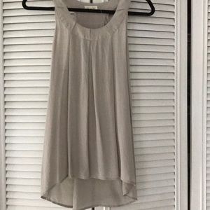 Grey tank with ruffled back